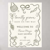 Lokaal geteelde Baby Rustic Farmer's Market welkom Poster (Voorkant)