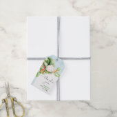 Lokaal geteelde baby shower blauwe bedankkaartje cadeaulabel (Met Touw)