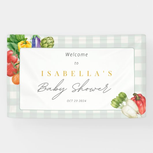 Lokaal geteelde Baby shower Boeren Market Banner (Horizontaal)