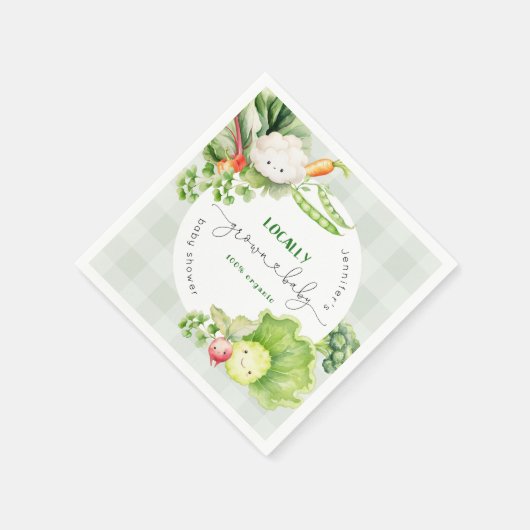 Lokaal geteelde baby shower Boeren markt Servet (Hoek)