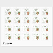 Lokaal geteelde Baby shower boerenmarkt Vierkante Sticker (Vel)
