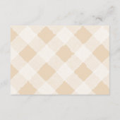 Lokaal geteelde Baby shower Diapper Raffle Informatiekaartje (Achterkant)