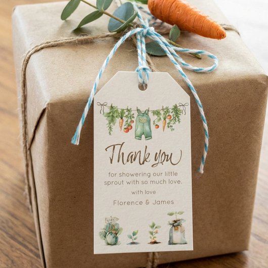 Lokaal Geteelde Baby Shower Feestje Cadeaulabel
