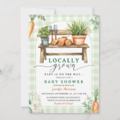 Lokaal geteelde Baby shower Green Farmers Market Kaart (Voorkant)