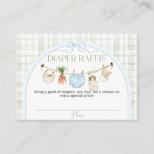 Lokaal Geteelde Baby Shower Jongen Luierspel Informatiekaartje