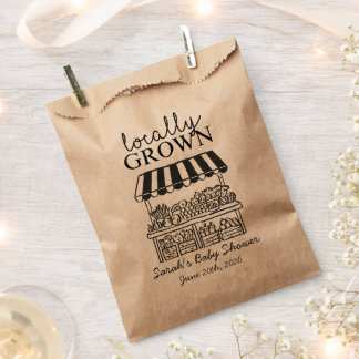 Lokaal Geteelde Baby Shower Kraft Favor Tasjes – 5 Bedankzakje
