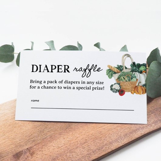 Lokaal Geteelde Baby Shower Luier Raffel Tickets Informatiekaartje