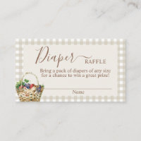 Lokaal geteelde Baby shower Luier Raffle Kaart