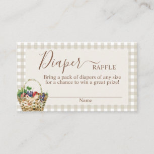 Lokaal geteelde Baby shower Luier Raffle Kaart