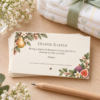 Lokaal Geteelde Baby Shower Luiers Raffle Kaart