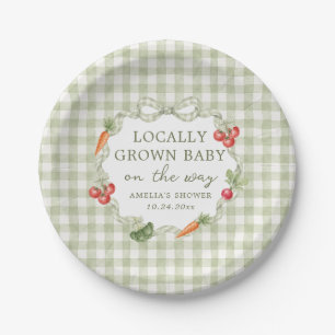 Lokaal Geteelde Baby Shower Markt Papieren Bordje