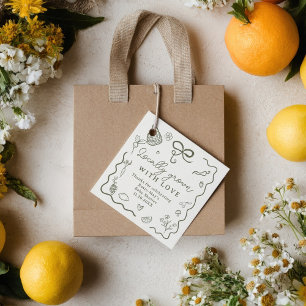 Lokaal Geteelde Baby Shower Rustieke Boerenmarkt Bedankjes Labels
