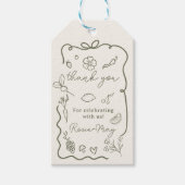 Lokaal Geteelde Baby Shower Rustieke Boerenmarkt Cadeaulabel (Voorkant)