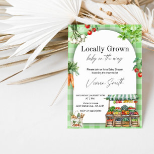 Lokaal Geteelde Baby Shower– Schattige Boerderij-t Kaart