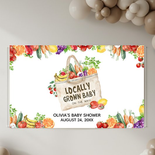 Lokaal Geteelde Baby Shower Spandoek