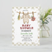 Lokaal Geteelde Baby Shower Uitnodiging (Staand voorkant)