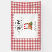 Lokaal Geteelde Baby Shower Welkom Gingham Spandoek (Verticaal)
