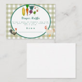 Lokaal geteelde Baby showers luiers Raffle Informatiekaartje (Voorkant / Achterkant)