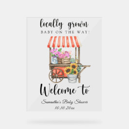 Lokaal geteelde Baby - welkom baby shower Acryl Bord