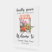 Lokaal geteelde Baby - welkom baby shower Acryl Bord (Hoek)