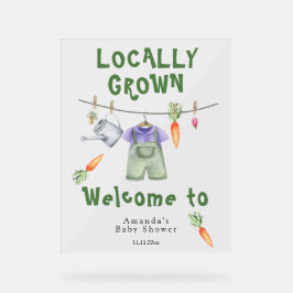 Lokaal geteelde Baby - welkom baby shower Acryl Bord