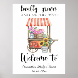 Lokaal geteelde Baby - welkom baby shower Poster