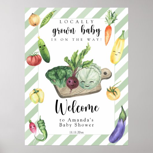 Lokaal geteelde Baby - welkom baby shower Poster (Voorkant)