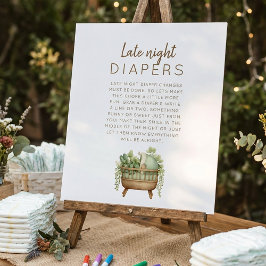 Lokaal Geteelde Babyborrel Late Night Luier Poster