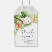 Lokaal geteelde babyshower bedankkaartje cadeaulabel (Voorkant)