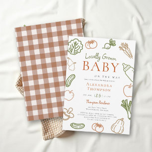 Lokaal Geteelde Biologische Herfst Baby Shower Aar Kaart