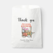 Lokaal geteelde bloemen boeren markt Baby shower Bedankzakje (Voorkant)