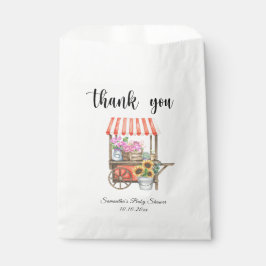 Lokaal geteelde bloemen boeren markt Baby shower Bedankzakje