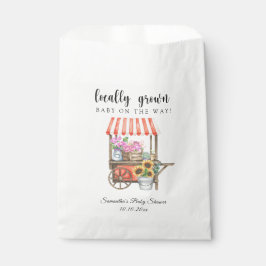 Lokaal geteelde bloemen boeren markt Baby shower Bedankzakje