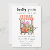 Lokaal geteelde bloemen boeren markt Baby shower Kaart (Voorkant)