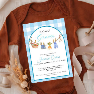 Lokaal geteelde blue boy baby shower Baby strooien Kaart