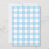 Lokaal geteelde blue boy baby shower Baby strooien Kaart (Achterkant)