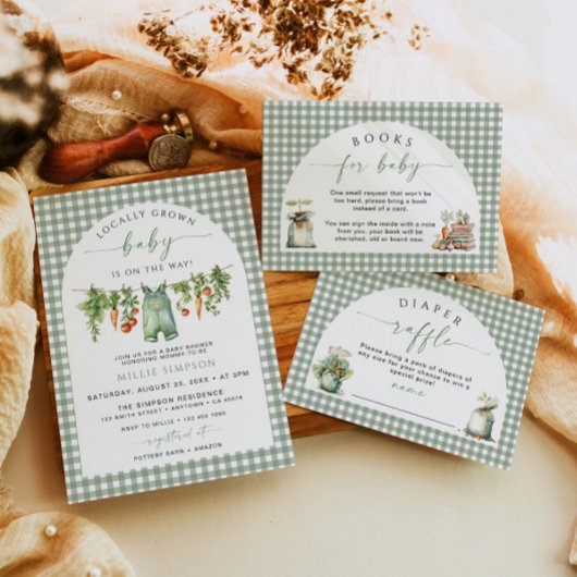 Lokaal geteelde boeken voor Baby Insert Kaart