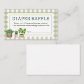 Lokaal geteelde boer Baby shower luier Raffle Informatiekaartje (Voorkant / Achterkant)