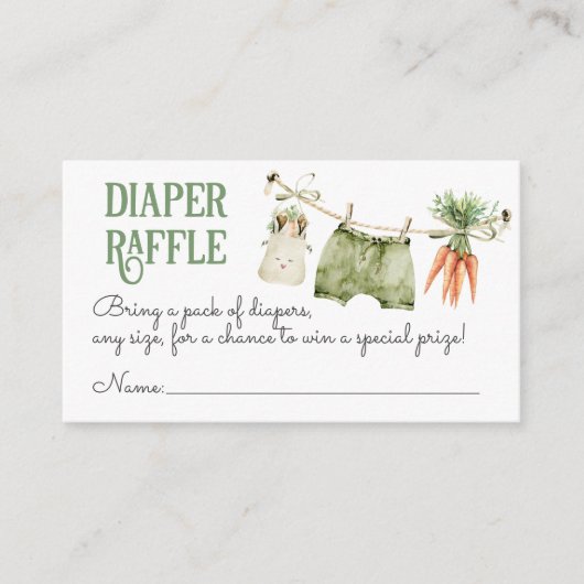 Lokaal geteelde Boerderij Boho Baby shower luier Informatiekaartje (Voorkant)