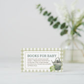 Lokaal geteelde boeren Baby shower boeken voor Bab Informatiekaartje (Staand voorkant)