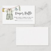 Lokaal geteelde boeren Baby shower luier Raffle Informatiekaartje (Voorkant / Achterkant)