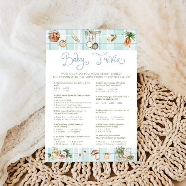 Lokaal geteelde boeren Market Boy Baby Trivia spel (Creator heeft geüpload)