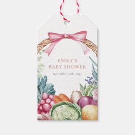Lokaal geteelde boeren Market Girl Baby shower Cadeaulabel