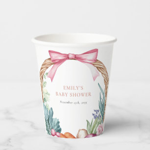 Lokaal geteelde boeren Market Girl Baby shower Papieren Bekers