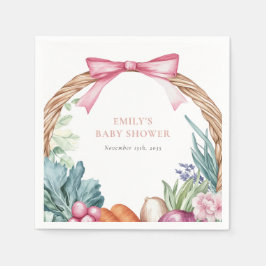 Lokaal geteelde boeren Market Girl Baby shower Servet