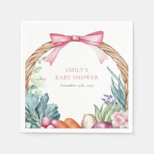Lokaal geteelde boeren Market Girl Baby shower Servet