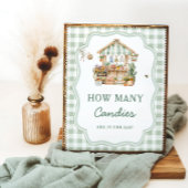 Lokaal geteelde boeren markt Baby Hoeveel Snoepjes Poster