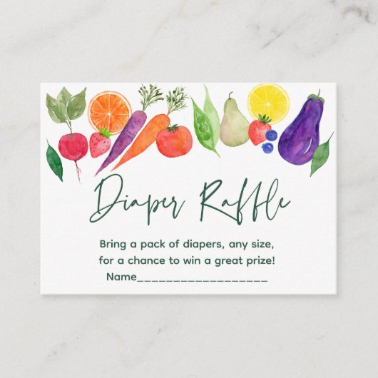 Lokaal geteelde boeren markt Baby luier rafel Informatiekaartje (Voorkant)