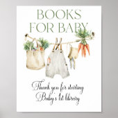 Lokaal geteelde boeren markt Baby shower boeken Poster (Voorkant)