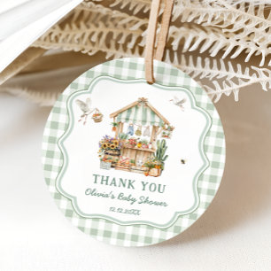 Lokaal geteelde boeren markt Baby shower Dank u Bedankjes Labels